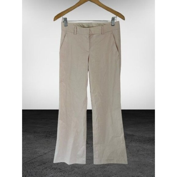 Theory Trousers Wide Leg Cotton Pants 4 Pockets Pale Pink Size 4 - Picture 1 of 8